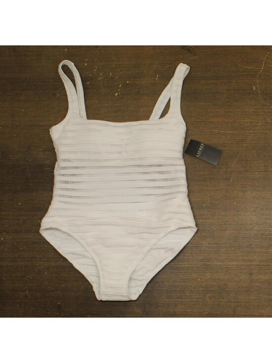 Lauren Ralph Lauren Other - Lauren Ralph Lauren Square Neck Over-the-Shoulder One-Piece Swimsuit White 8